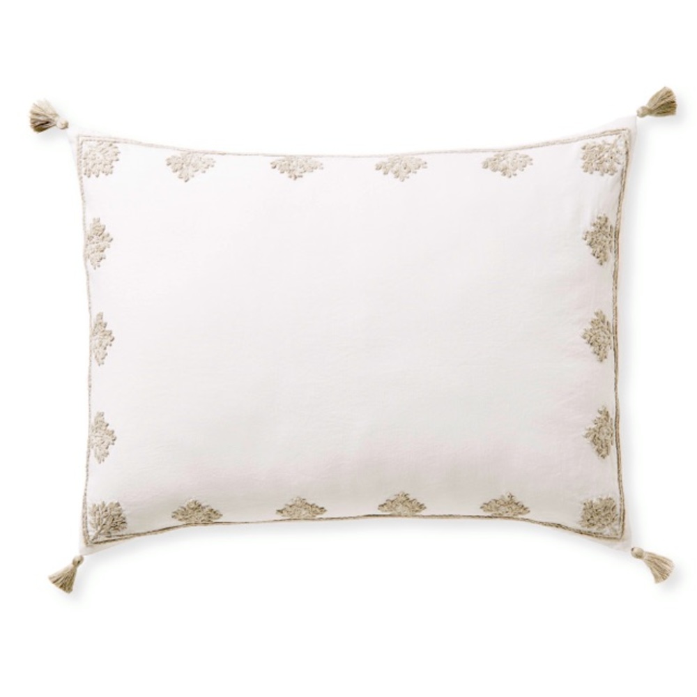 BNWT- Brookside KING Shams-FLAX color